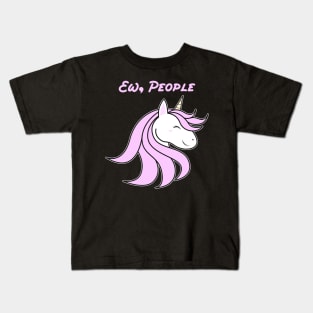 Cute Pink Unicorn Kids T-Shirt